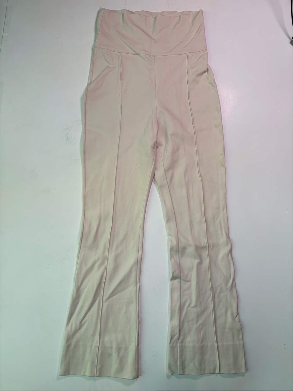 MM Lafleur Shiloh High Waisted Cream Flare Ponte Pant